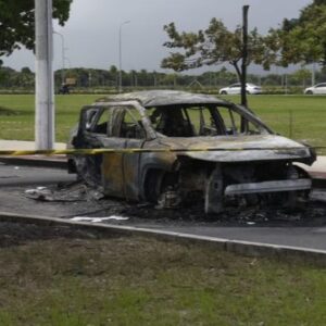 PF ajuda na perícia de explosão de carro em Vitória - ES 3